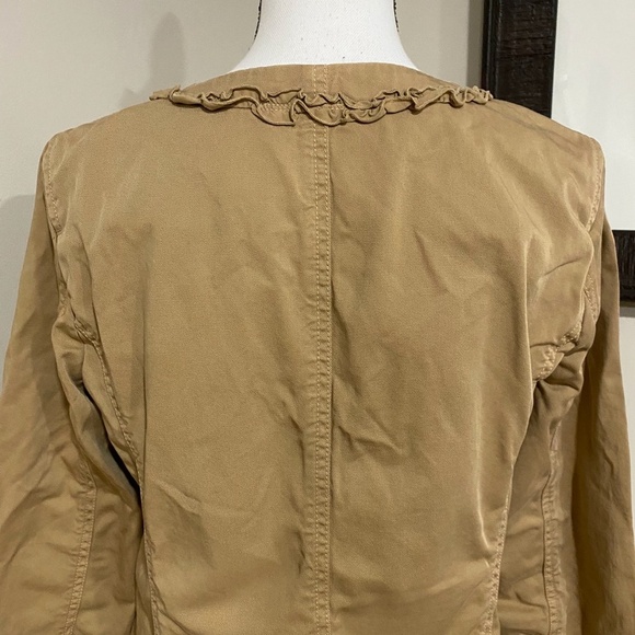 **J. CREW* Tan Classic Twill Chino Jacket Size 10 - Picture 5 of 6